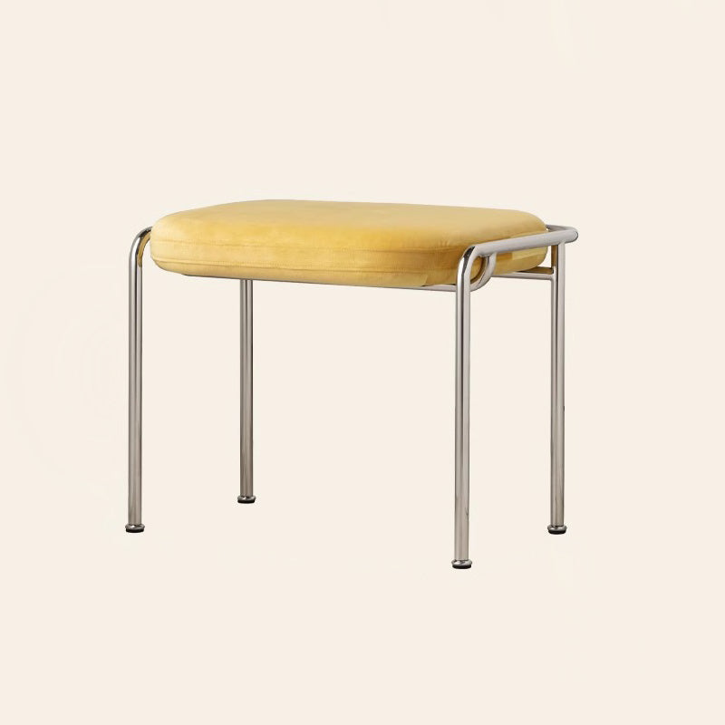 Contemporary Stainless Steel Vanity Stool