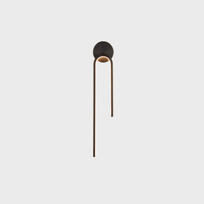 Minimalist Copper Aluminum Round Hook LED Wall Sconce Lamp