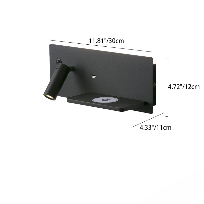 Rectangular LED Rotatable Spotlight Wall Sconce Lamp