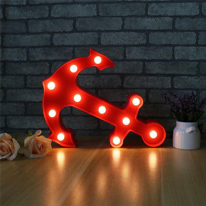 Scandinavian Boat Anchor ABS Battery LED Wall Sconce Lamp