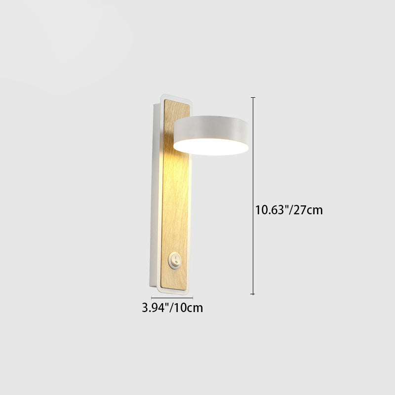 Round Rectangle Iron Aluminum Acrylic LED Wall Sconce Lamp