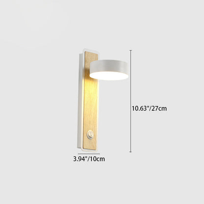 Round Rectangle Iron Aluminum Acrylic LED Wall Sconce Lamp