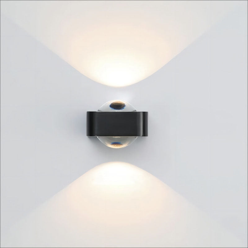 Rectangle Stainless Steel Copper Glass LED Wall Sconce Lamp