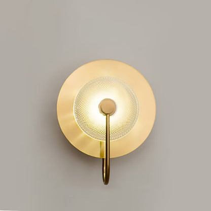 Modern Luxury Iron Glass Round LED Wall Sconce Lamp