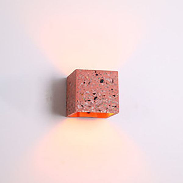 Scandinavian Square Terrazzo 1-Light Wall Sconce Lamp