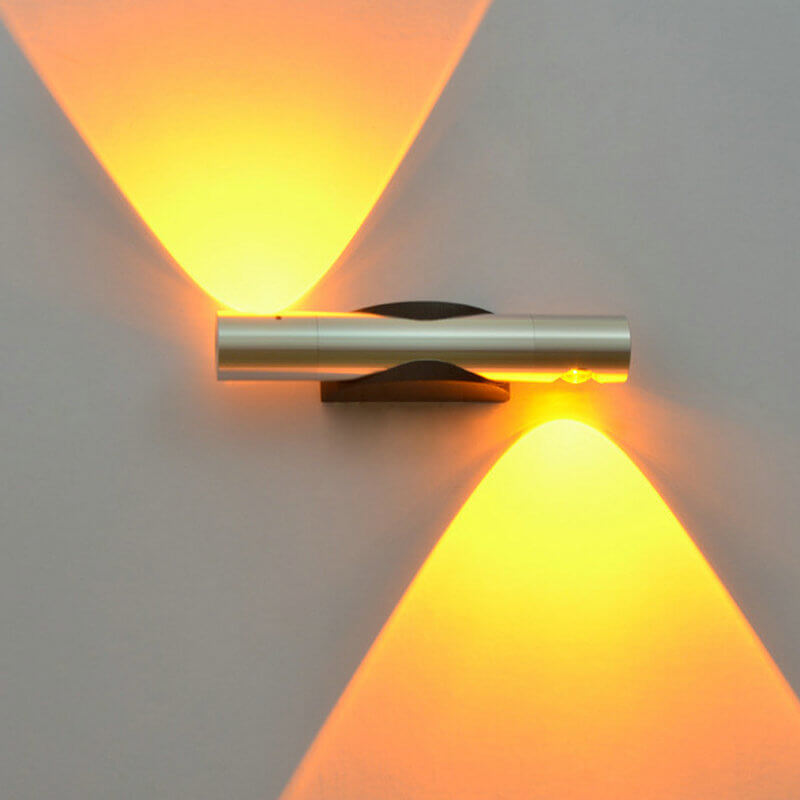 Acrylic Aluminum Cylinder Rotating LED Wall Sconce Lamp