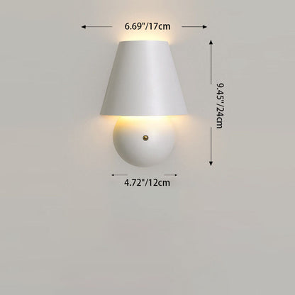 Cream Trapezoidal Round Iron Acrylic LED Wall Sconce Lamp