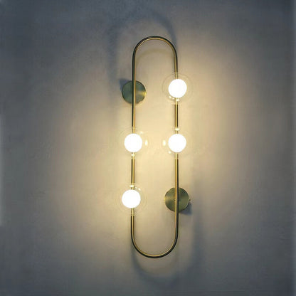 Nordic Glass Ball Oval Ring 2/4/6-Light Wall Sconce Lamp