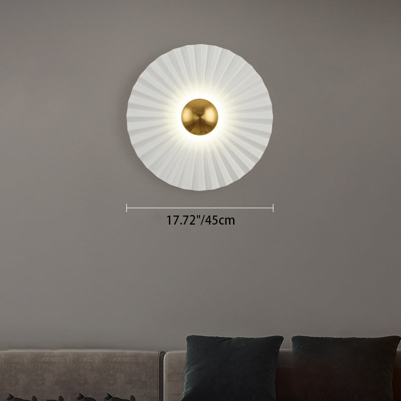 Creative Round Scallop Hardware LED Wall Sconce Lamp