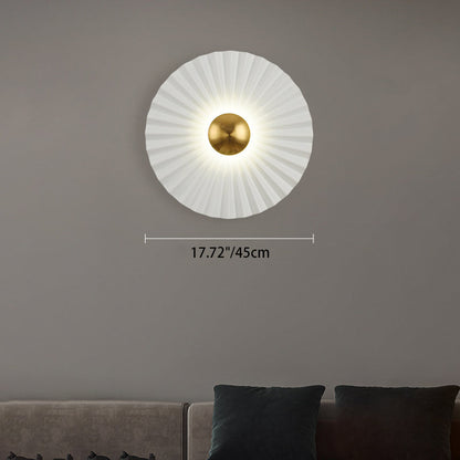 Creative Round Scallop Hardware LED Wall Sconce Lamp