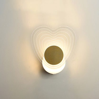 Light Luxury Gold Geometric Acrylic LED Wall Sconce Lamp