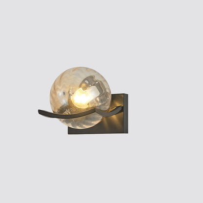 Simplicity Glass Ball Shade 1-Light Wall Sconce Lamp