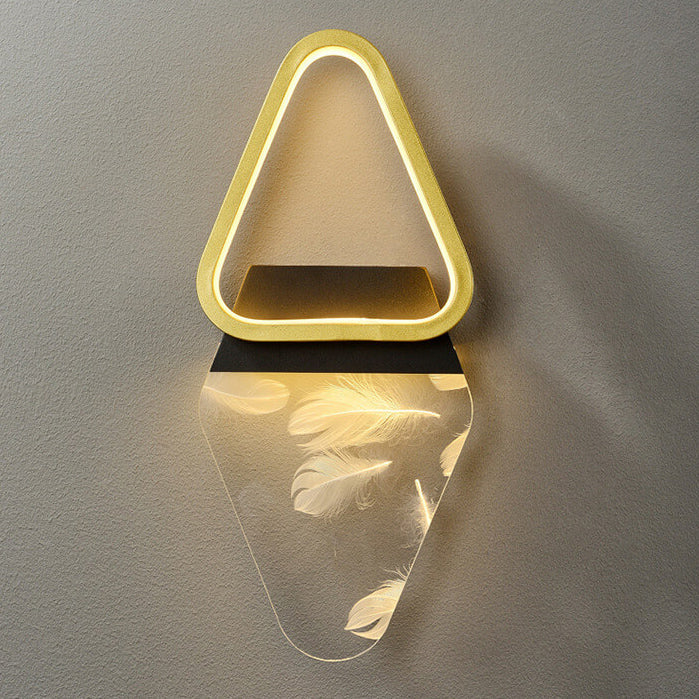 Light Feather Effect Acrylic Geometric LED Wall Sconce Lamp