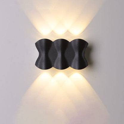 Simplicity Wave Aluminum LED Outdoor Wall Sconce Lamp