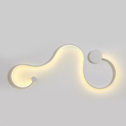 Nordic Aluminum Silicone Lines LED Wall Sconce Lamp