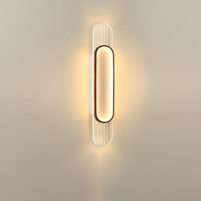 Simplicity Grille Ellipse Shade LED Wall Sconce Lamp