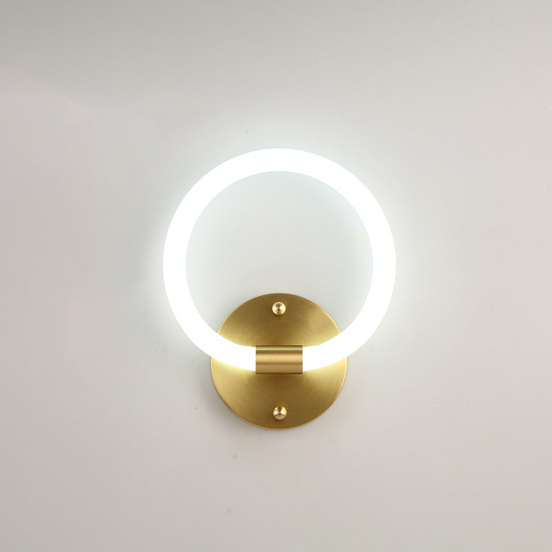 Brass Oval Figure Six Eight Letter LED Wall Sconce Lamp