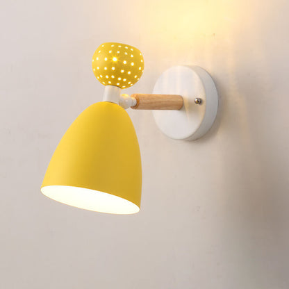 Macaron Solid Color Ironwood 1-Light Wall Sconce Lamp