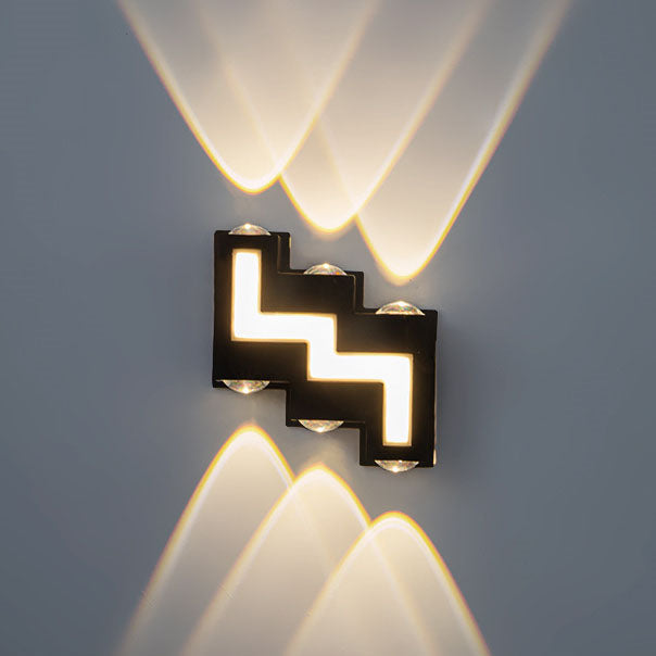 Square Luminous Outdoor Waterproof LED Wall Sconce Lamp