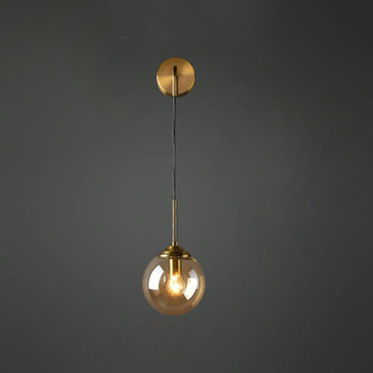 Creative Round Iron Glass 1-Light Wall Sconce Lamp