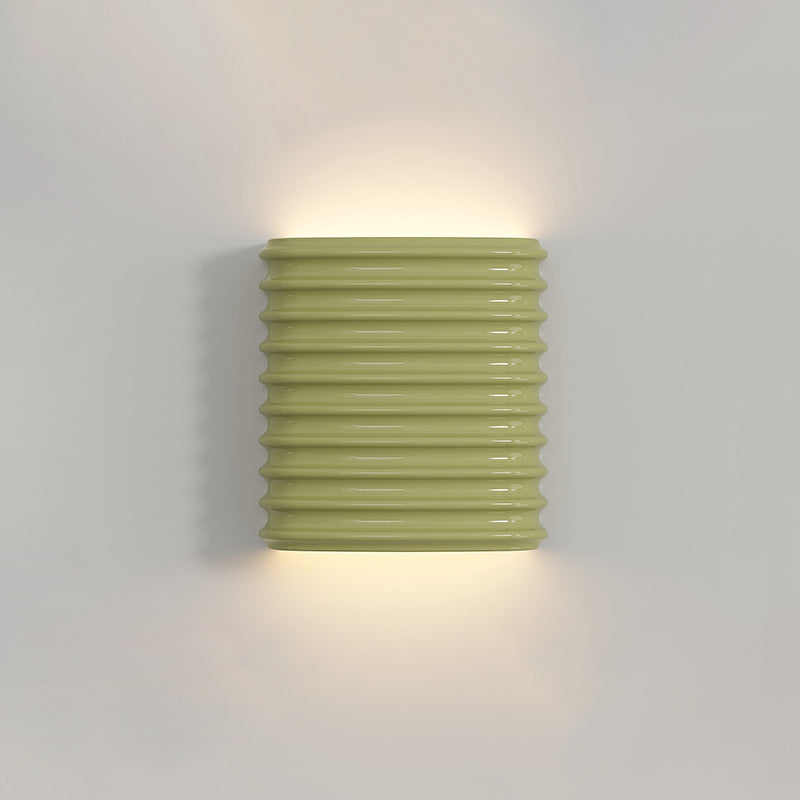 Half Cylinder Hardware Resin 1-Light Wall Sconce Lamp