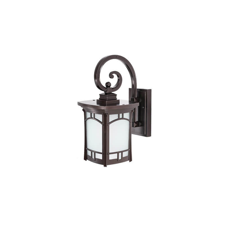Square Carved 1-Light Outdoor Waterproof Wall Sconce Lamp