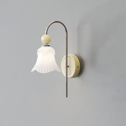 French Round Ball Iron Glass 1-Light Wall Sconce Lamp