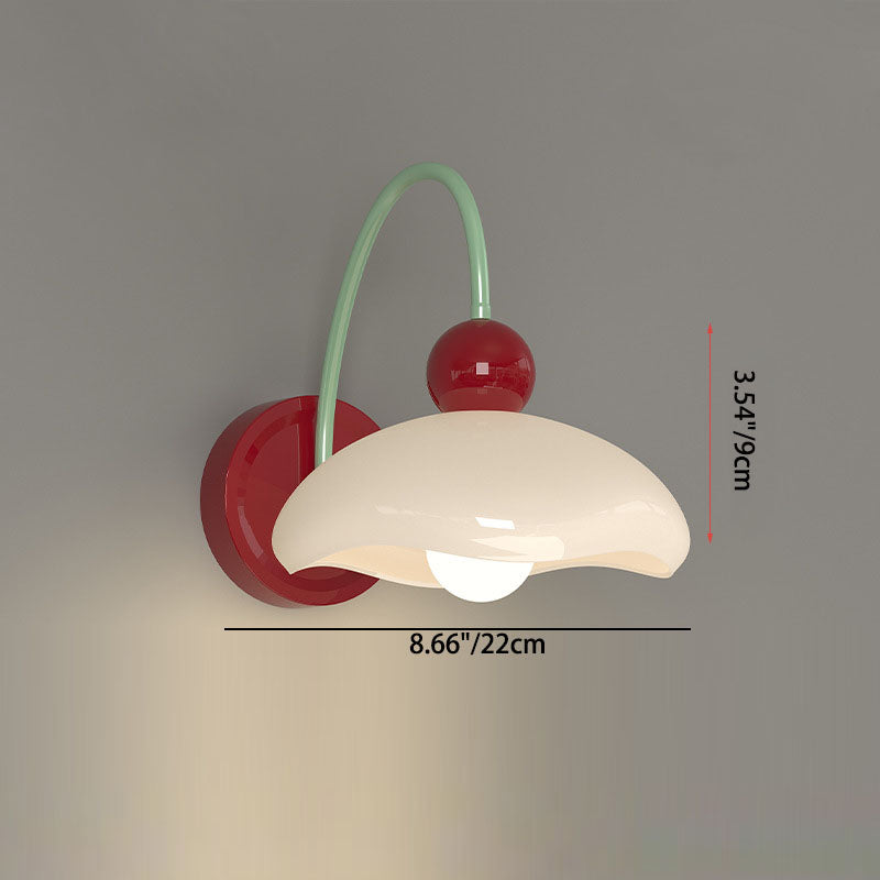 Disc Spherical Iron Glass 1-Light Wall Sconce Lamp
