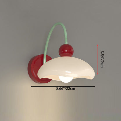 Disc Spherical Iron Glass 1-Light Wall Sconce Lamp