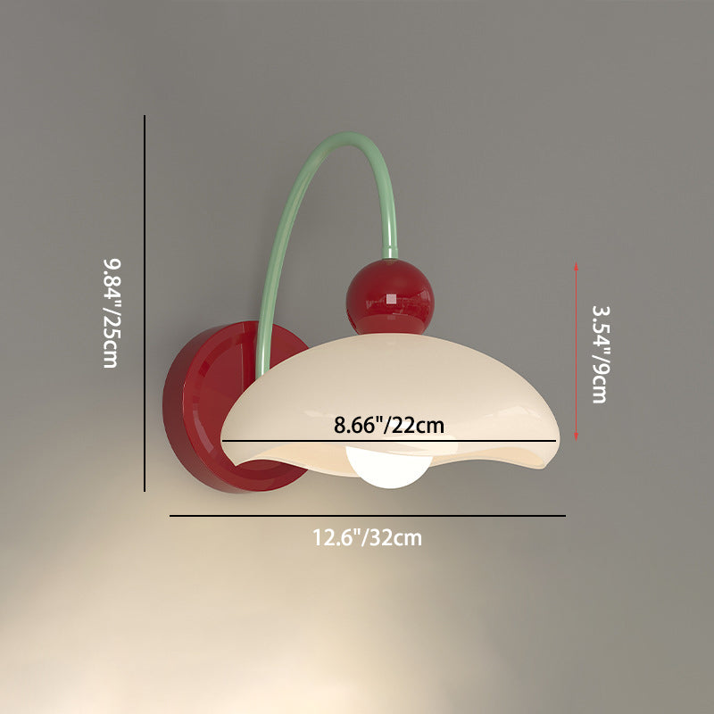 Modern Simplicity Round Iron Metal 1-Light Wall Sconce Lamp