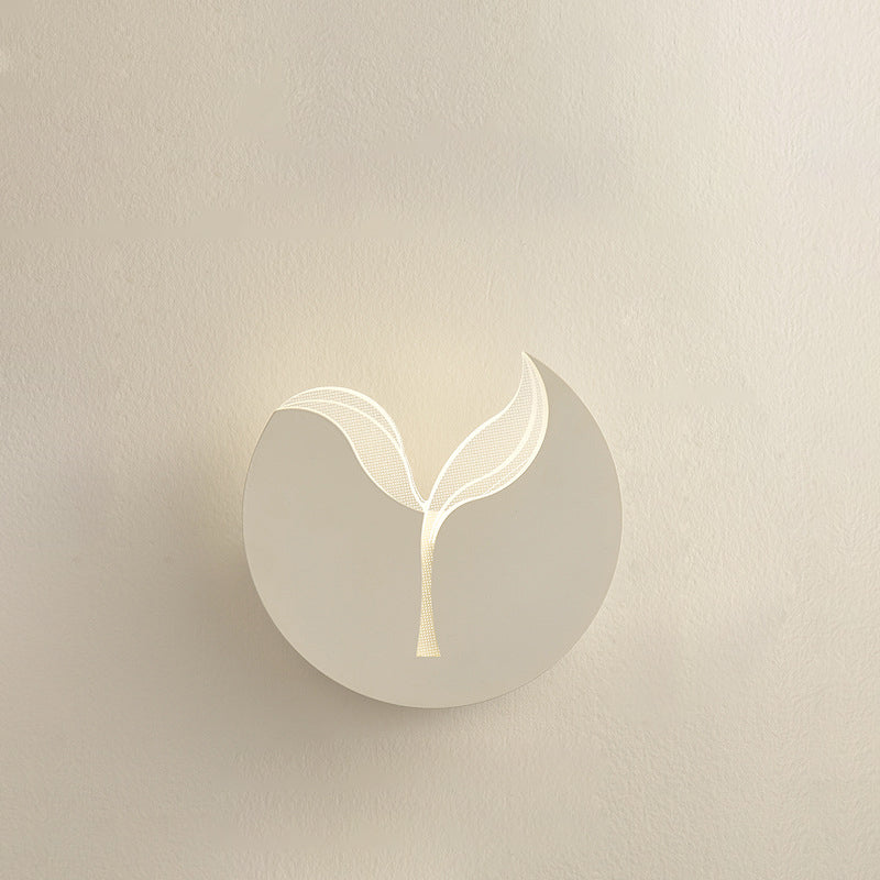 Creative Iron Acrylic Sapling Shade LED Wall Sconce Lamp