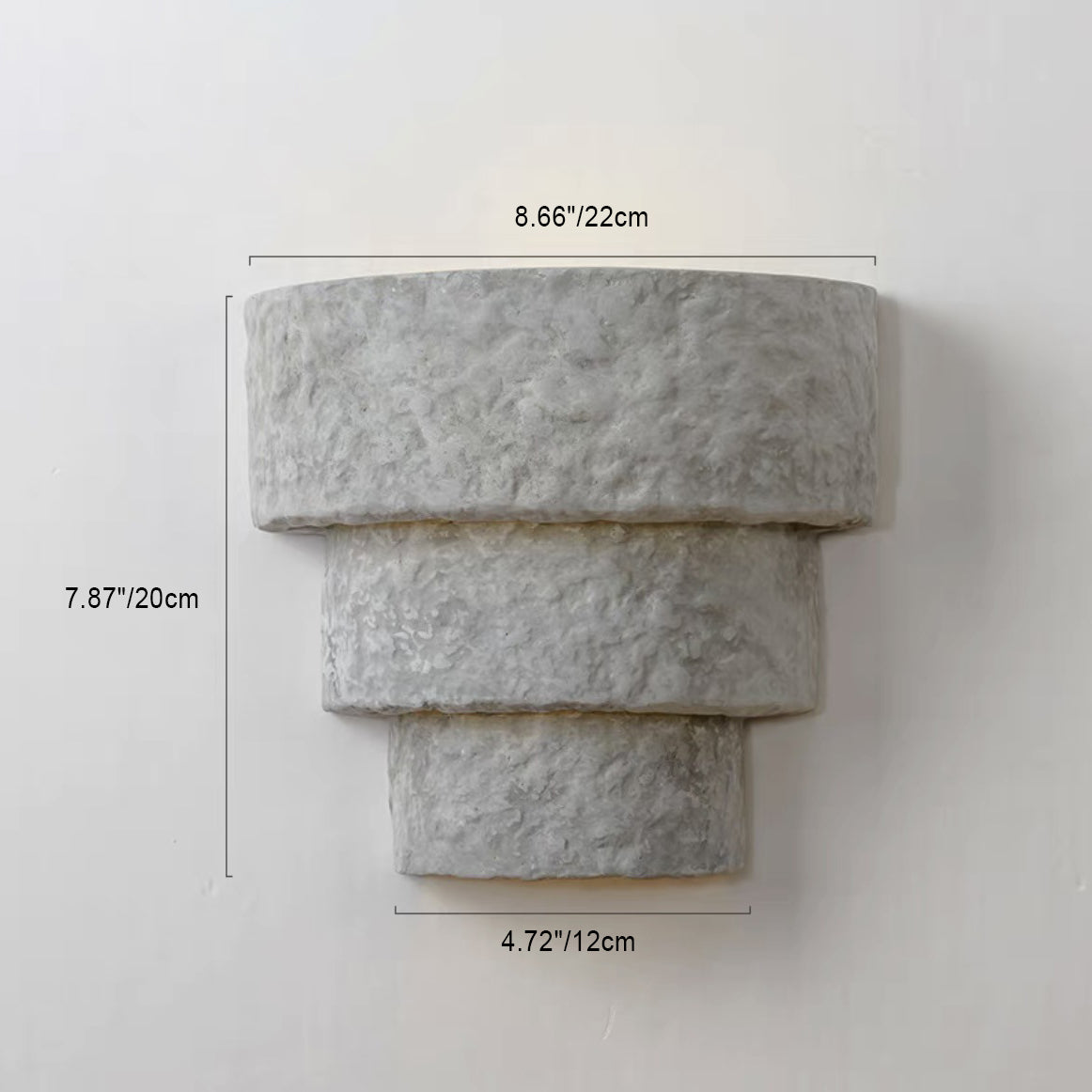 Simplicity Cement Round Shade 1-Light Wall Sconce Lamp