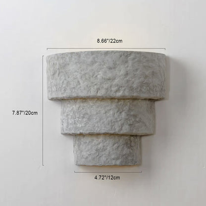 Simplicity Cement Round Shade 1-Light Wall Sconce Lamp