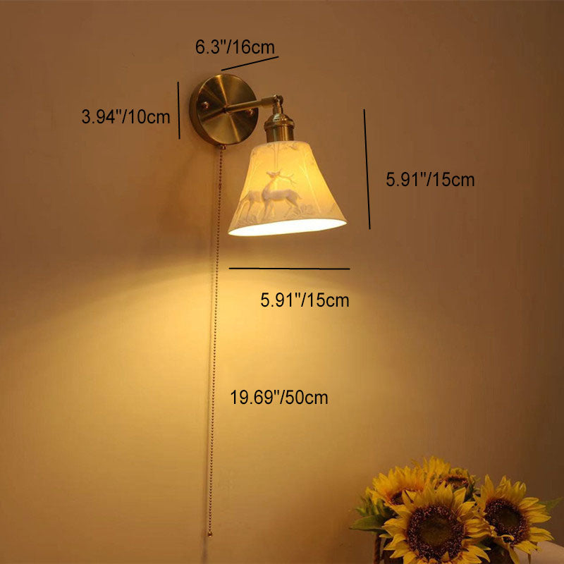 Simplicity Round 1-Light Vanity Light Wall Sconce Lamp