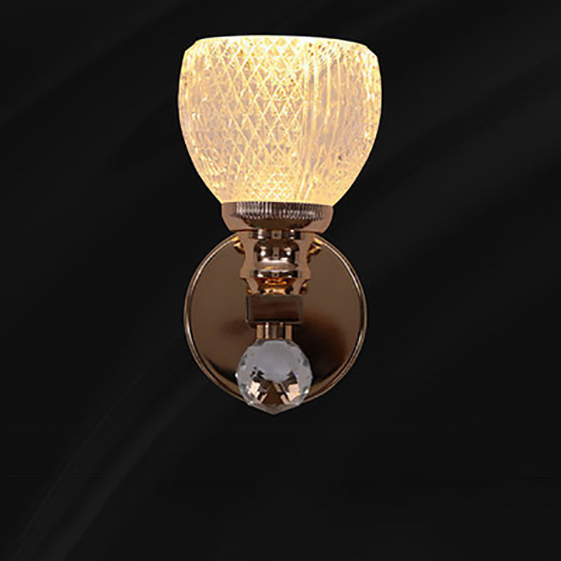 Cylindrical Hardware Acrylic 1-Light Wall Sconce Lamp