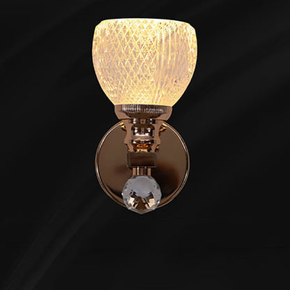 Cylindrical Hardware Acrylic 1-Light Wall Sconce Lamp