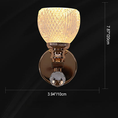 Cylindrical Hardware Acrylic 1-Light Wall Sconce Lamp