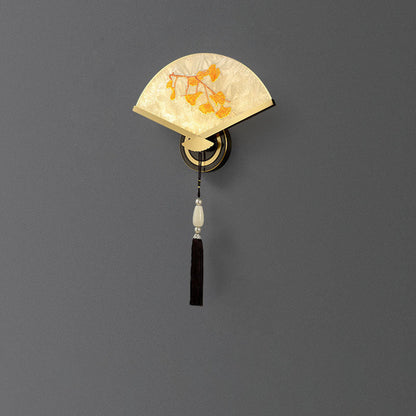 Chinese Copper Magnesium Acrylic LED Wall Sconce Lamp