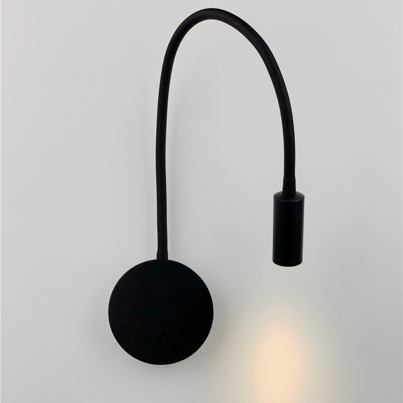 Nordic Round Retractable Bent Iron LED Wall Sconce Lamp