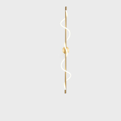 Cylinder Wave Stripe Copper Acrylic LED Wall Sconce Lamp