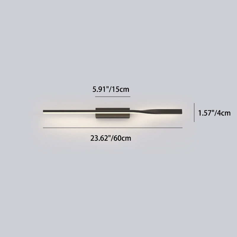 Aluminum Straight Line Silicone LED Wall Sconce Lamp