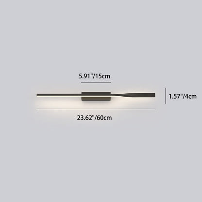 Aluminum Straight Line Silicone LED Wall Sconce Lamp