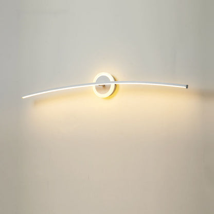 Curved Line LED Mirror Front Light Wall Sconce Lamp