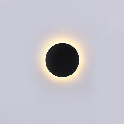 Modern Minimalist Round Eclipse Iron LED Wall Sconce Lamp