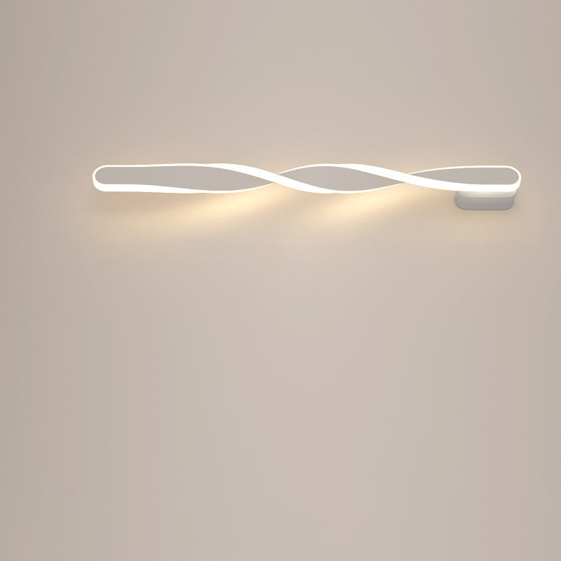 Spiral Long Aluminum Silicone LED Wall Sconce Lamp
