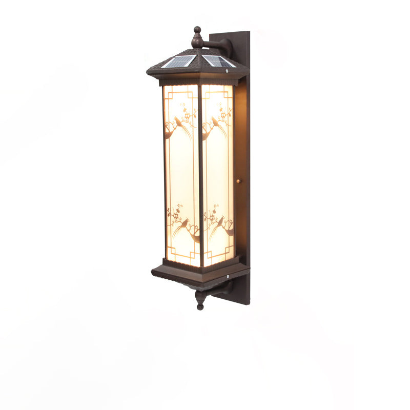 Chinese Aluminum Glass Solar LED Wall Sconce Lamp