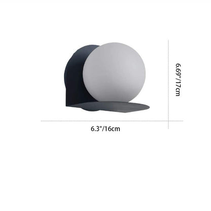 Scandinavian Macaron Glass Ball 1-Light Wall Sconce Lamp