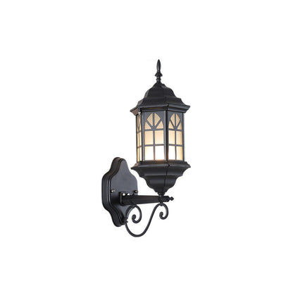 Solar Glass Cylinder House 1-Light Wall Sconce Lamp