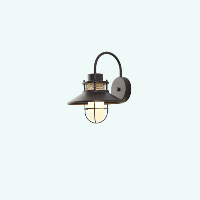 Outdoor Iron Body 1-Light Outdoor Wall Sconce Lamp