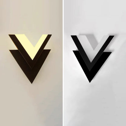Minimalist V Shape Hardware Acrylic LED Wall Sconce Lamp